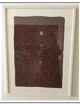RED BUBBLES TEXTILE ART